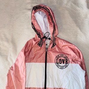 pink windbreaker